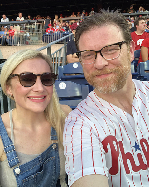 Enjoying a baseball game